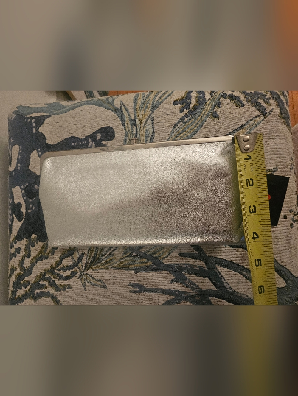 HOBO Metallic Silver Wristlet Clutch